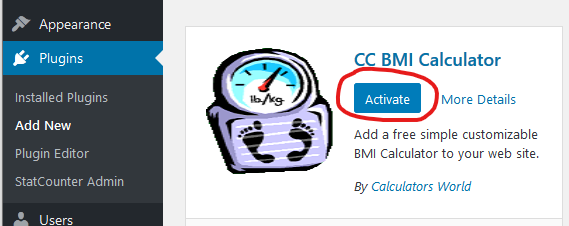 Activate WordPress plugin
