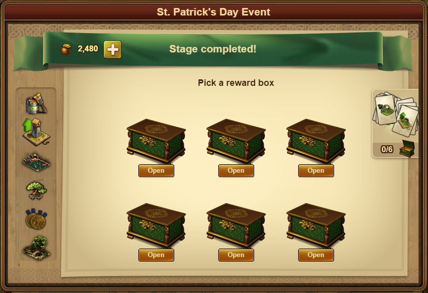 FoE St. Patrick's Event Next Town Rewards