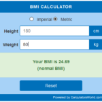 Adult BMI calculator